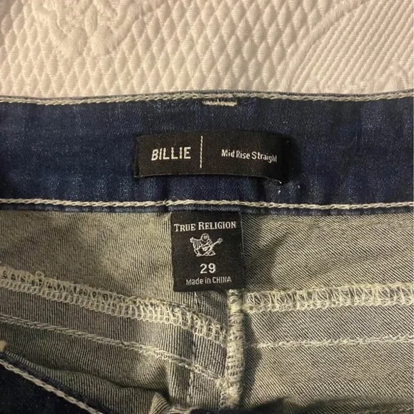 True Religion Dark Blue Denim with Contrast Stitching - Picture 4 of 5
